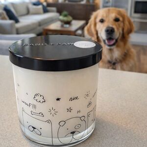 Cream Candle with Black Lid